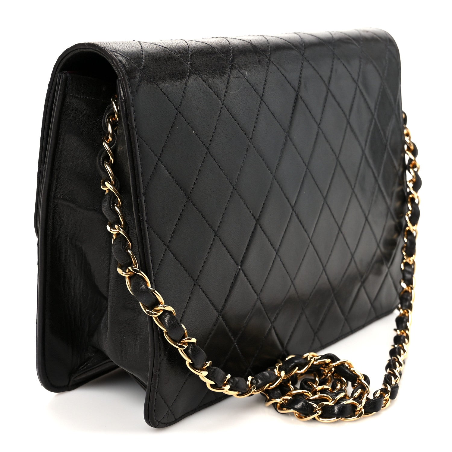 Chanel Lambskin Quilted Medium Single Flap Black 3 of 12