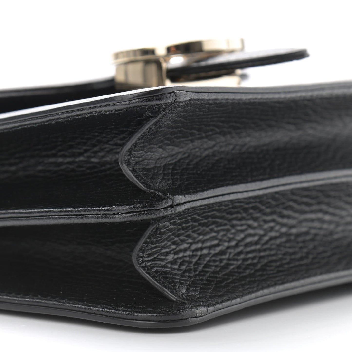 Dollar Calfskin Small Interlocking G Shoulder Bag Black
