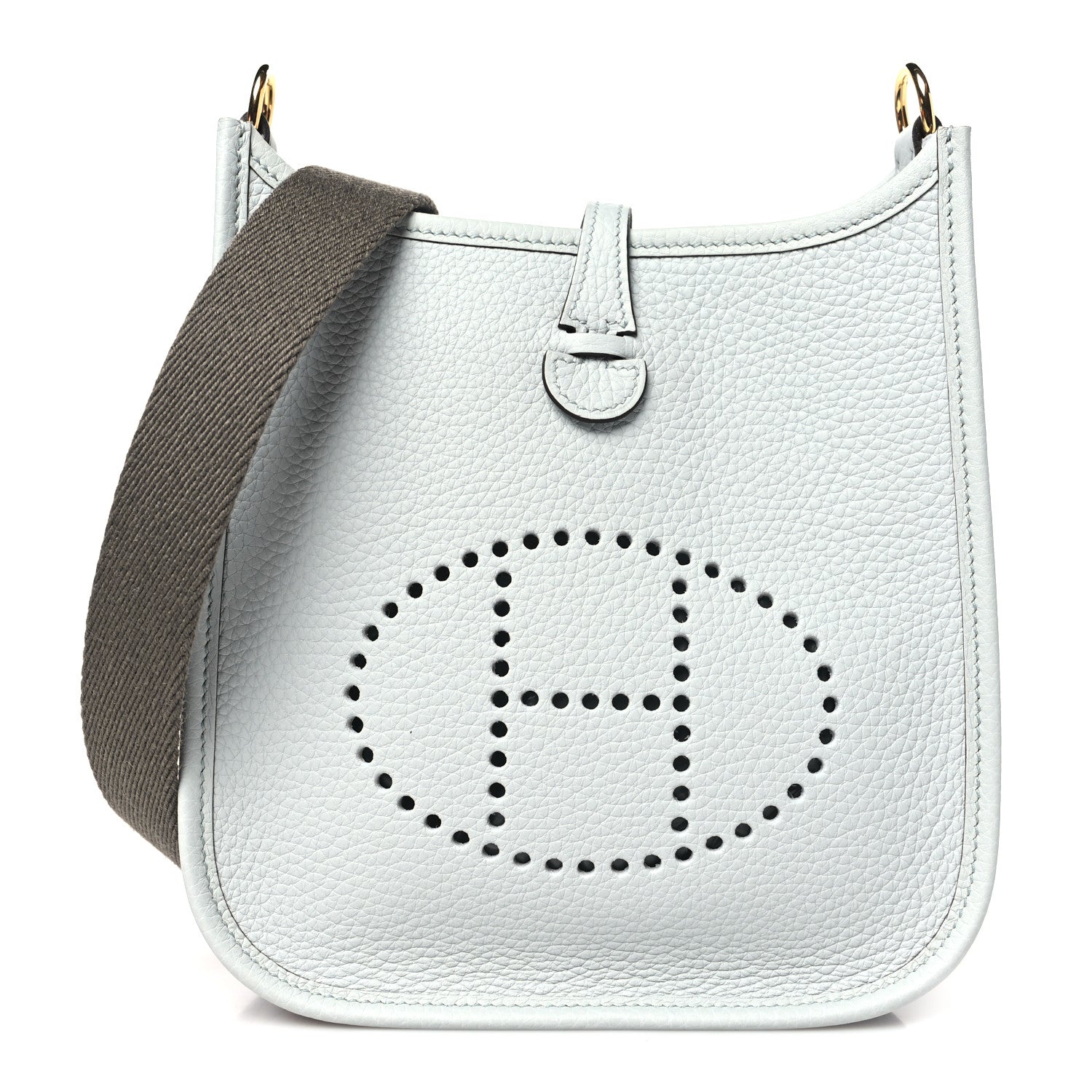 Hermes Taurillon Clemence Amazone Evelyne TPM Bleu Pale Etain 1 of 11