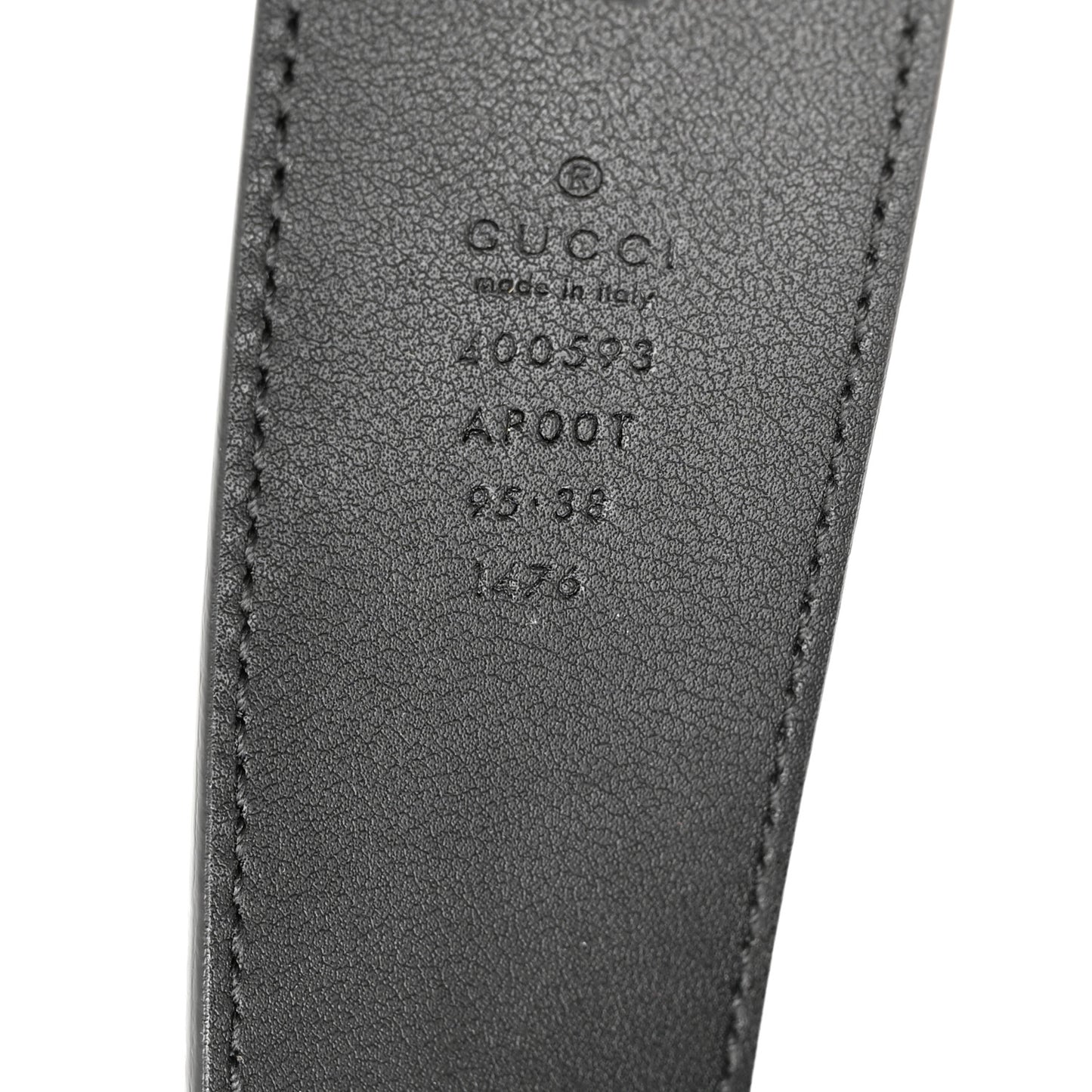 Textured Calfskin Double G 40mm Belt 95 38 Black