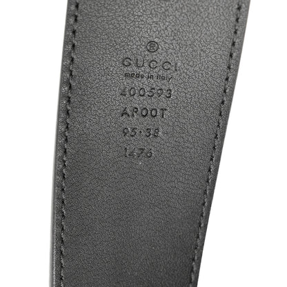 Gucci Textured Calfskin Double G 40mm Belt 95 38 Black 3 of 6
