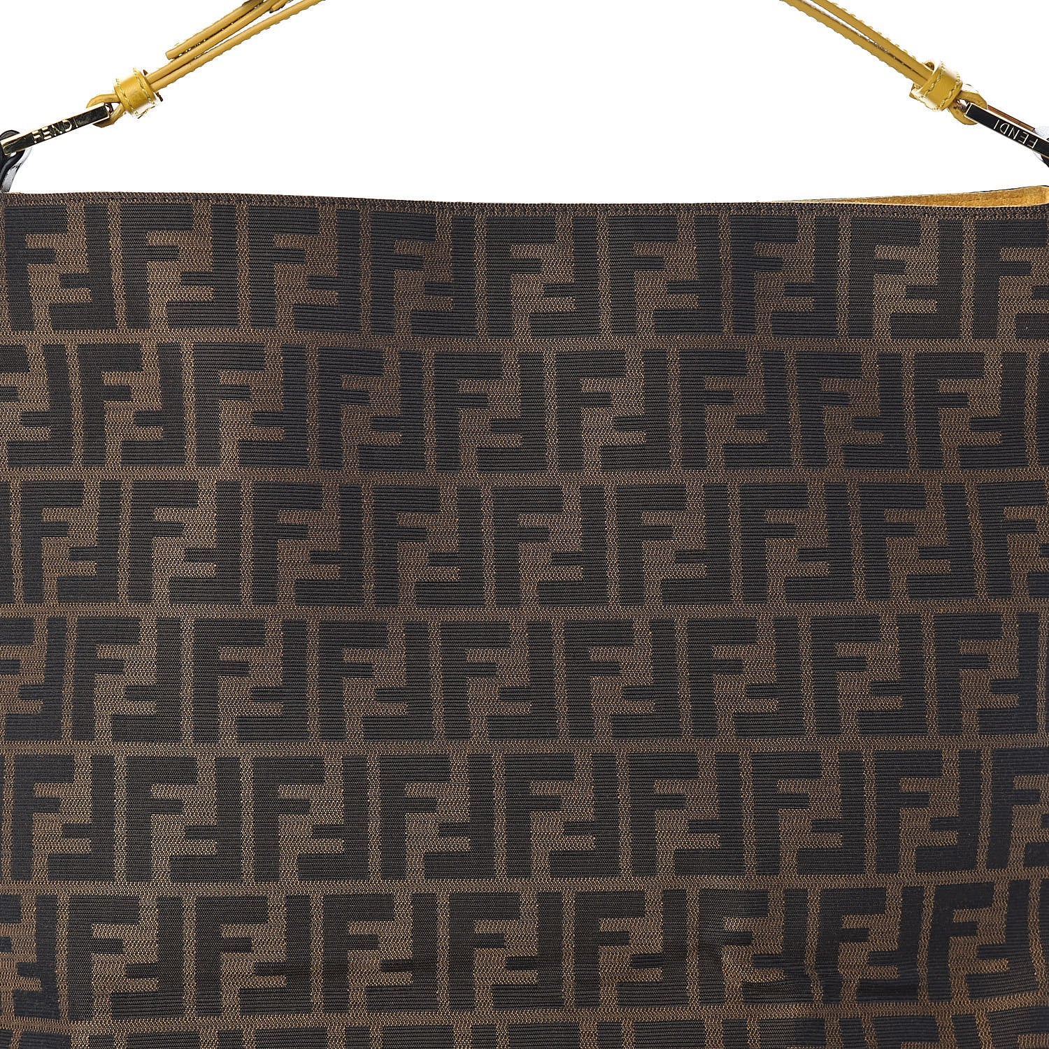 Fendi Zucca Vitello Large Hobo Tobacco Ocra Moro Black 7 of 9