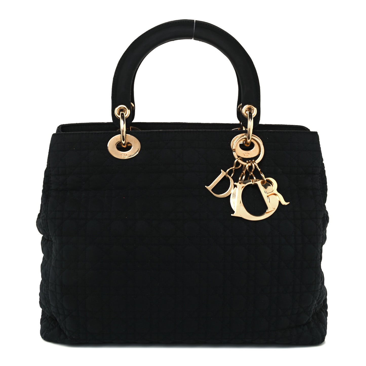 Nylon Cannage Large Lady Dior Black