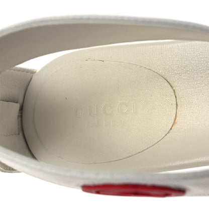 Gucci Calfskin GG Zip Thong Sandals 40.5 White 9 of 16