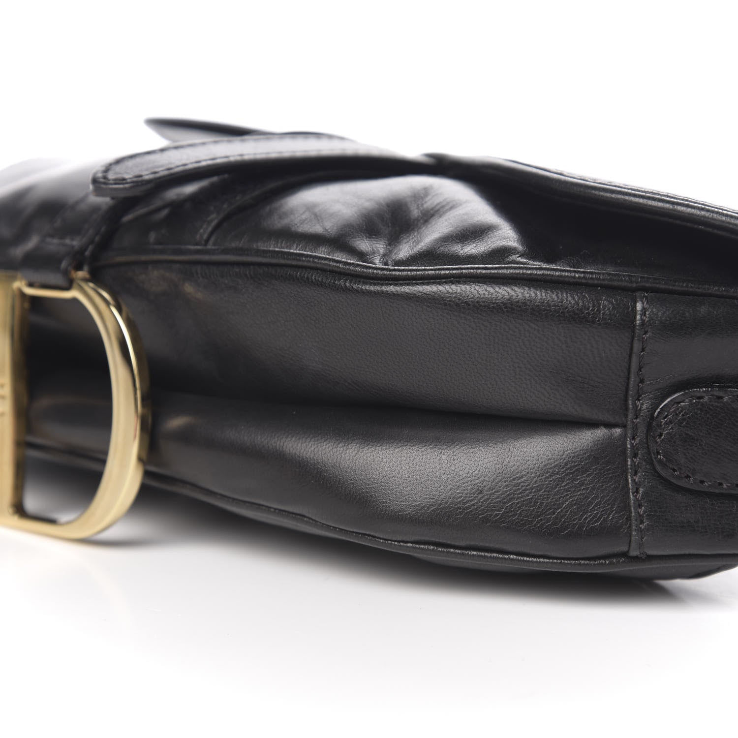 Christian Dior Calfskin Saddle Bag Black 10 of 11