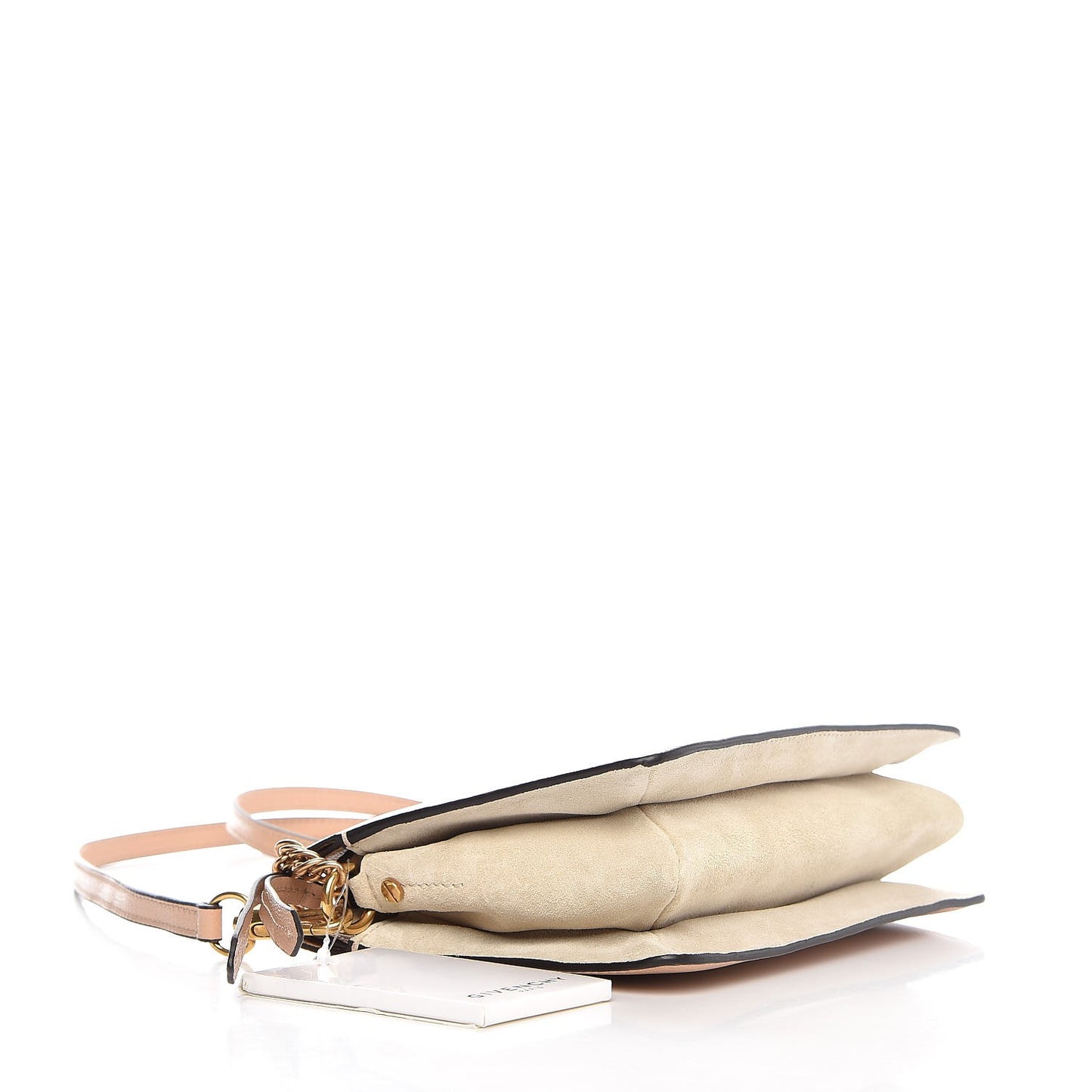 Grained Calfskin Suede Cross 3 Crossbody Bag Nude Light Beige