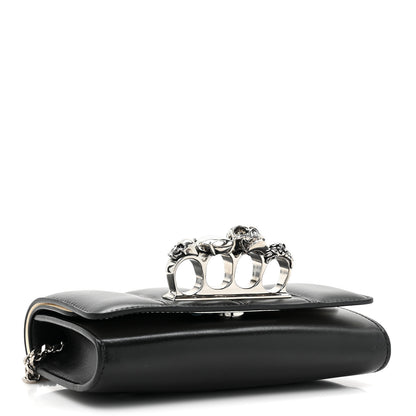 Alexander McQueen Calfskin Small Slash Bag Black White 4 of 11