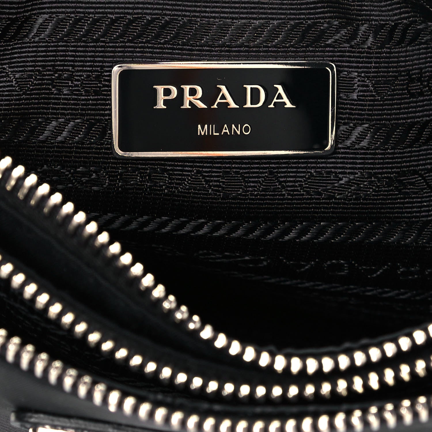 Prada Re-Nylon Saffiano Re-Edition 2000 Double Zip Crossbody Bag Black 7 of 12