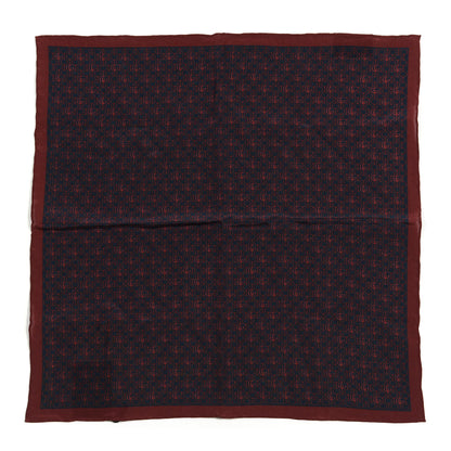 Gucci Silk GG Print Scarf Blue Red 1 of 3