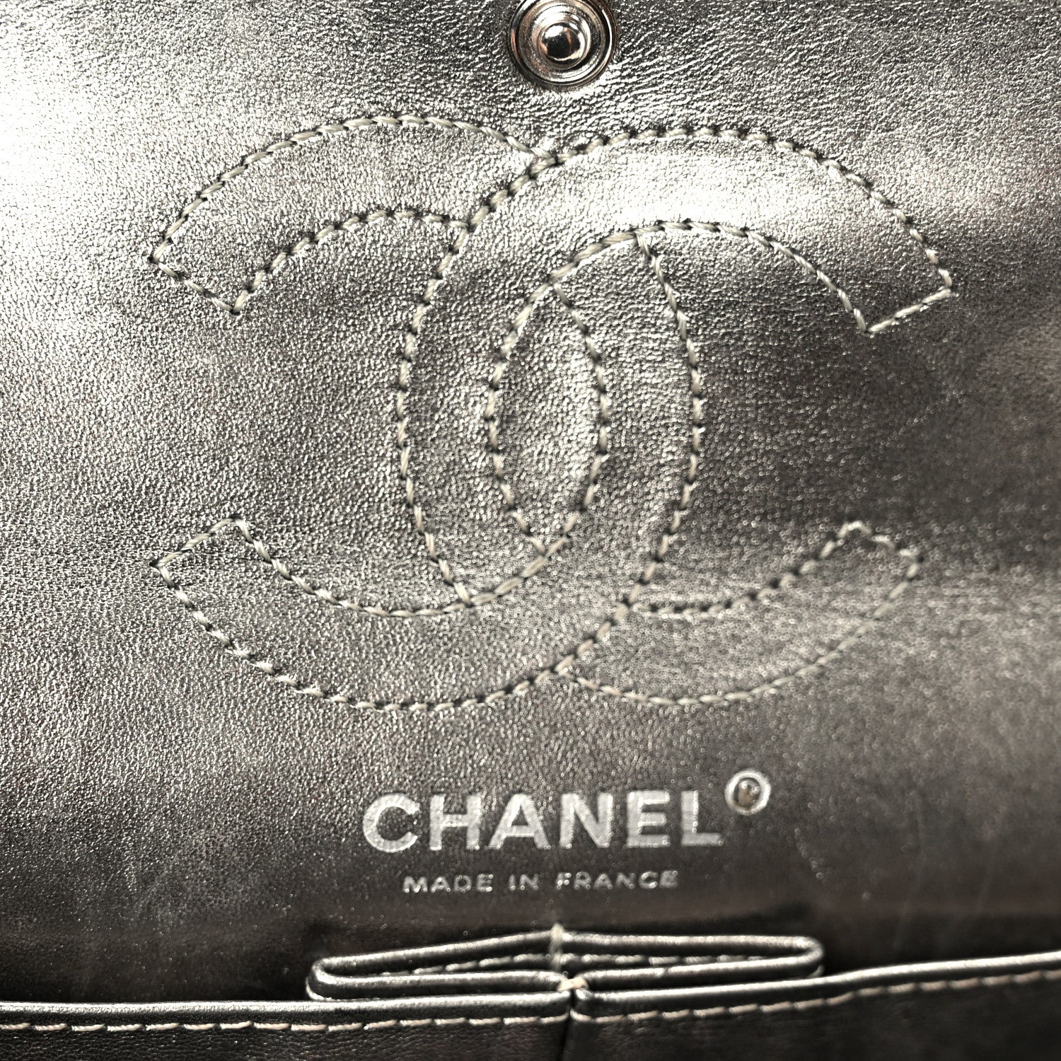 Chanel Aged Calfskin Quilted 2.55 Reissue Mini Flap Dark Silver 6 of 10
