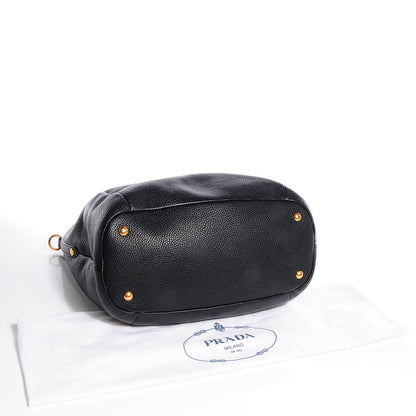 Prada Vitello Daino Tote Nero Black 7 of 13