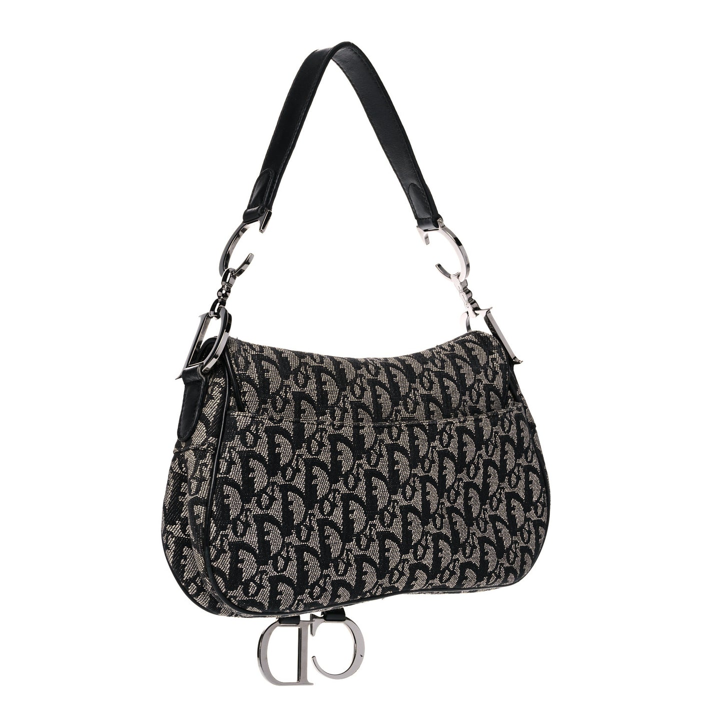 Monogram Double Saddle Bag Black