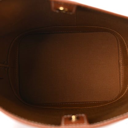 Celine Triomphe Canvas Calfskin Small Bucket Bag Tan 5 of 10