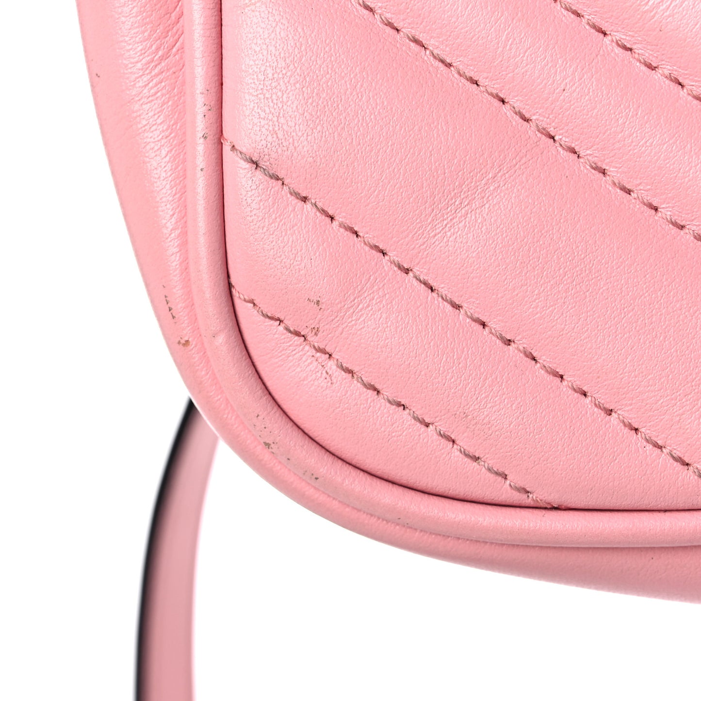Calfskin Matelasse Small GG Marmont Chain Shoulder Bag Wild Rose