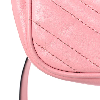 Gucci Calfskin Matelasse Small GG Marmont Chain Shoulder Bag Wild Rose 18 of 19