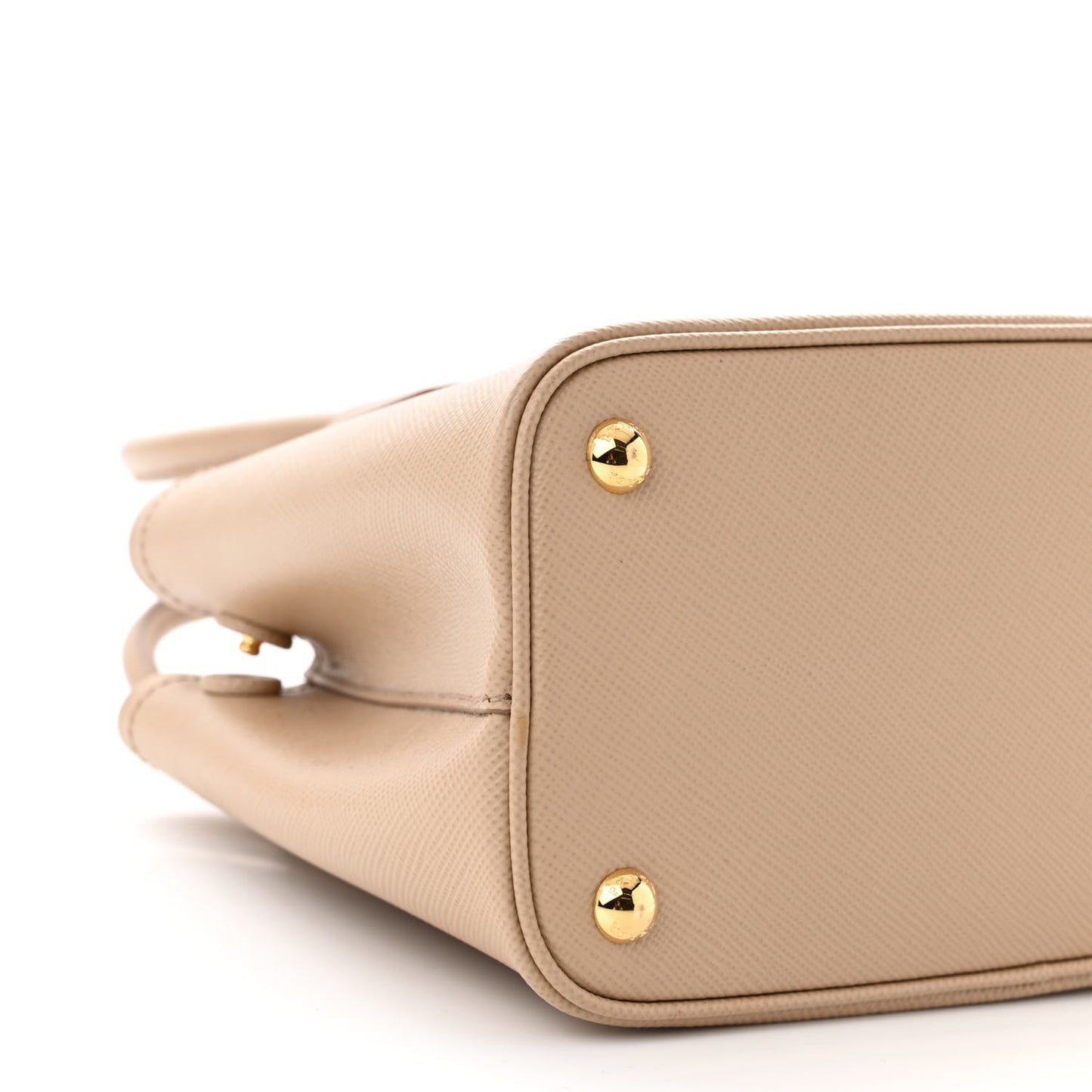 Saffiano Cuir Mini Double Bag Cammeo
