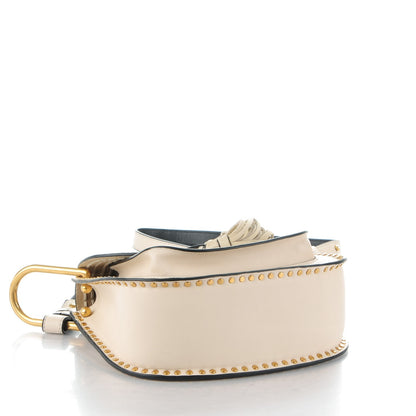 Chloe Calfskin Braided Small Hudson Shoulder Bag Abstract White 4 of 8