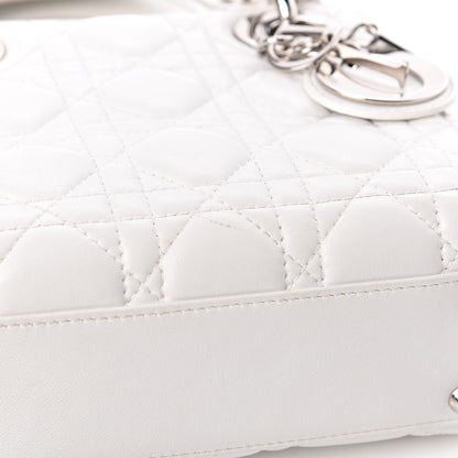 Christian Dior Lambskin Cannage Mini Lady Dior White 8 of 14