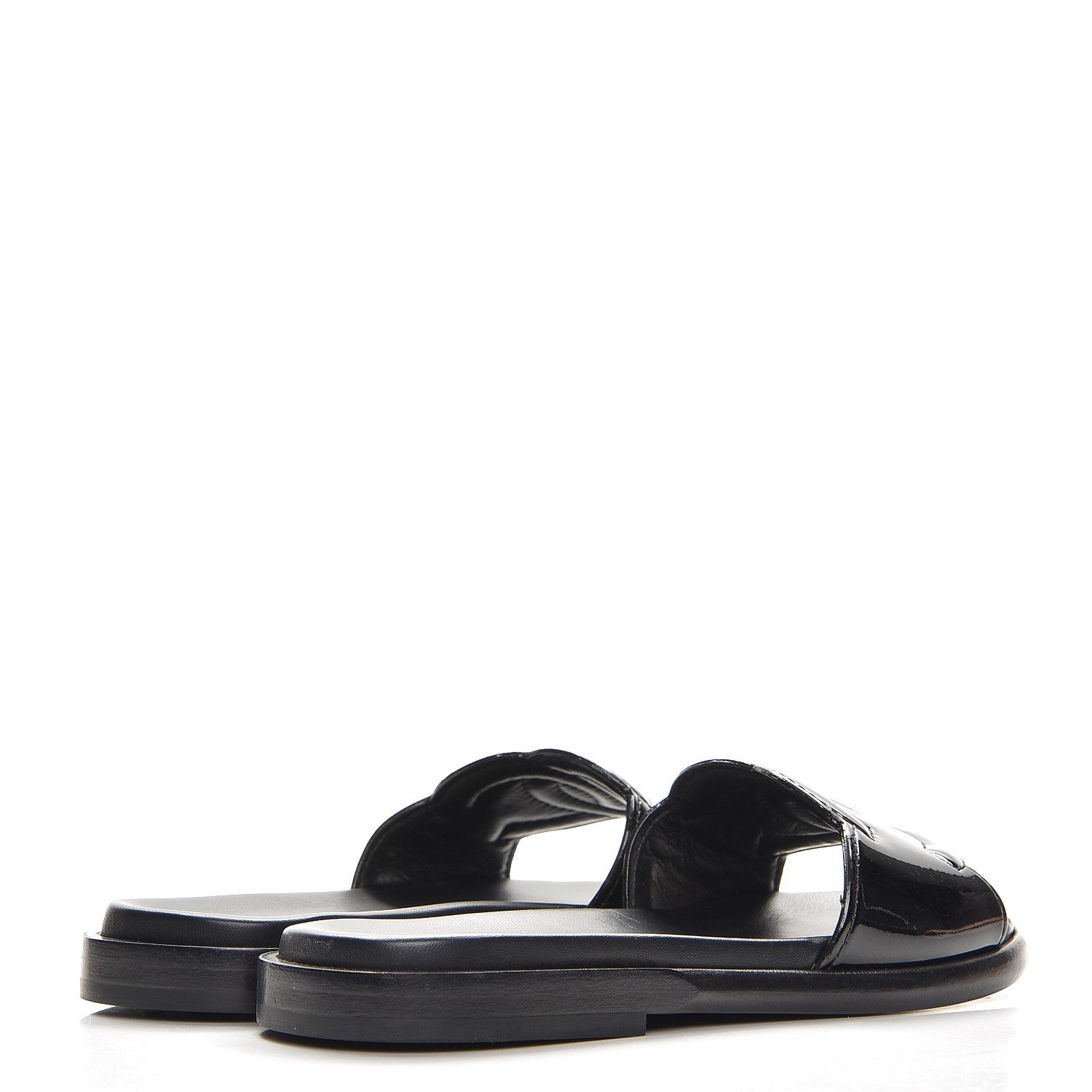 Chanel Patent Calfskin CC Slip On Mules 35 Black 4 of 10