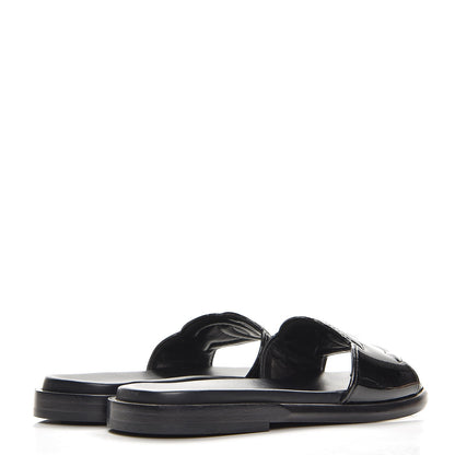 Chanel Patent Calfskin CC Slip On Mules 35 Black 4 of 10
