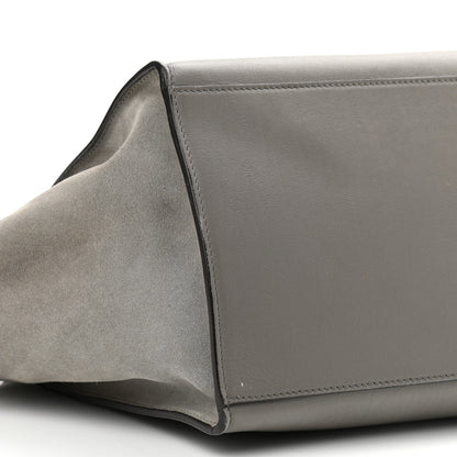 Celine Crocodile Embossed Nubuck Medium Trapeze Grey 8 of 13