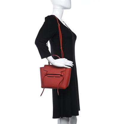 Celine Grained Calfskin Nano Belt Bag Fox Red 2 of 8