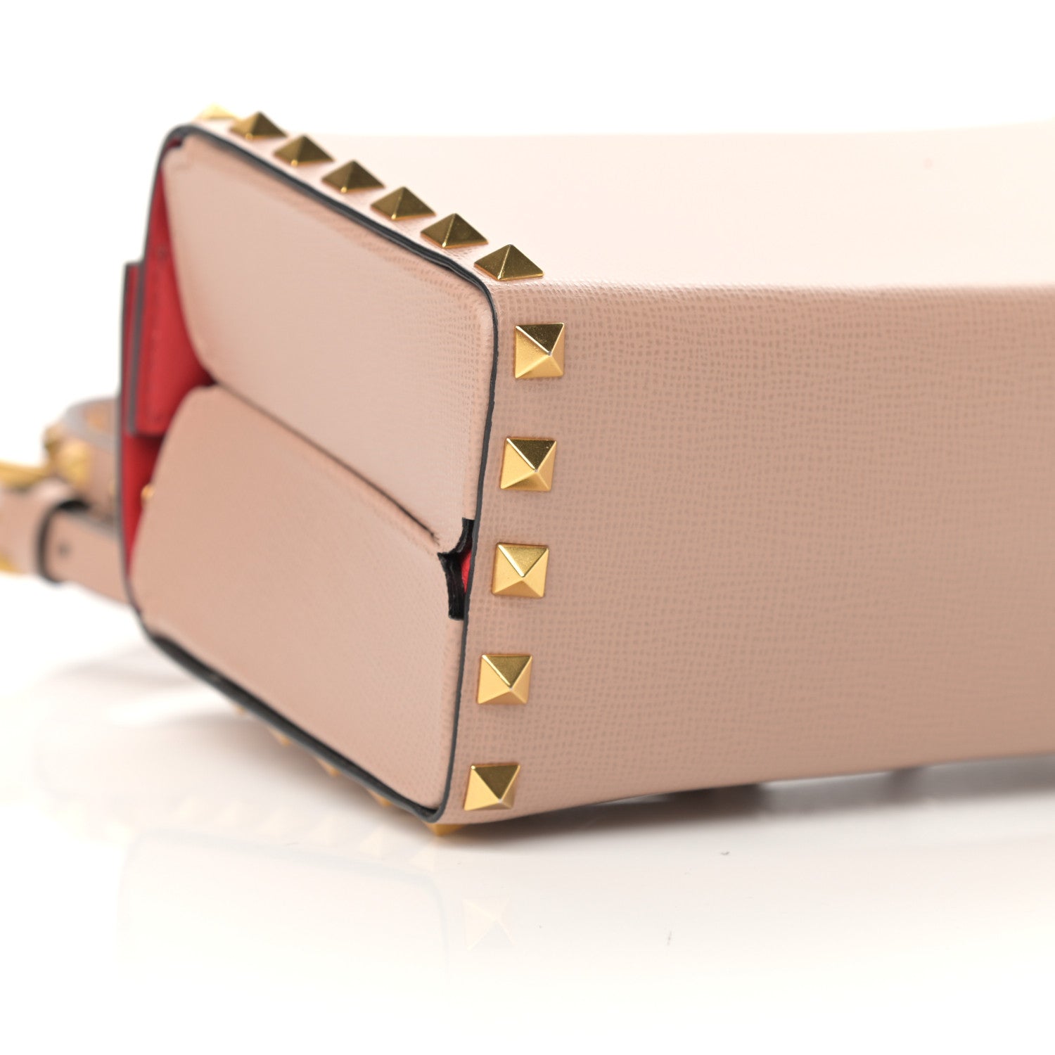 Valentino Garavani Grainy Calfskin Rockstud Alcove Box Top-Handle Bag Rose Cannelle 8 of 12