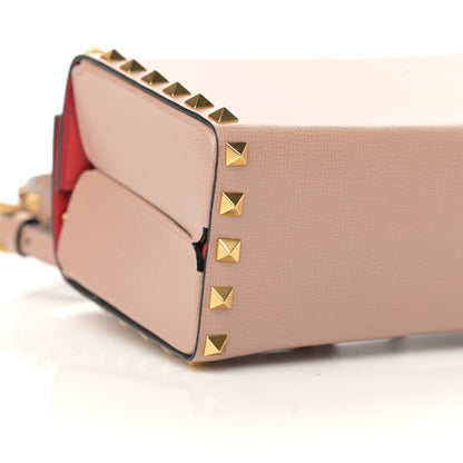 Valentino Garavani Grainy Calfskin Rockstud Alcove Box Top-Handle Bag Rose Cannelle 8 of 12