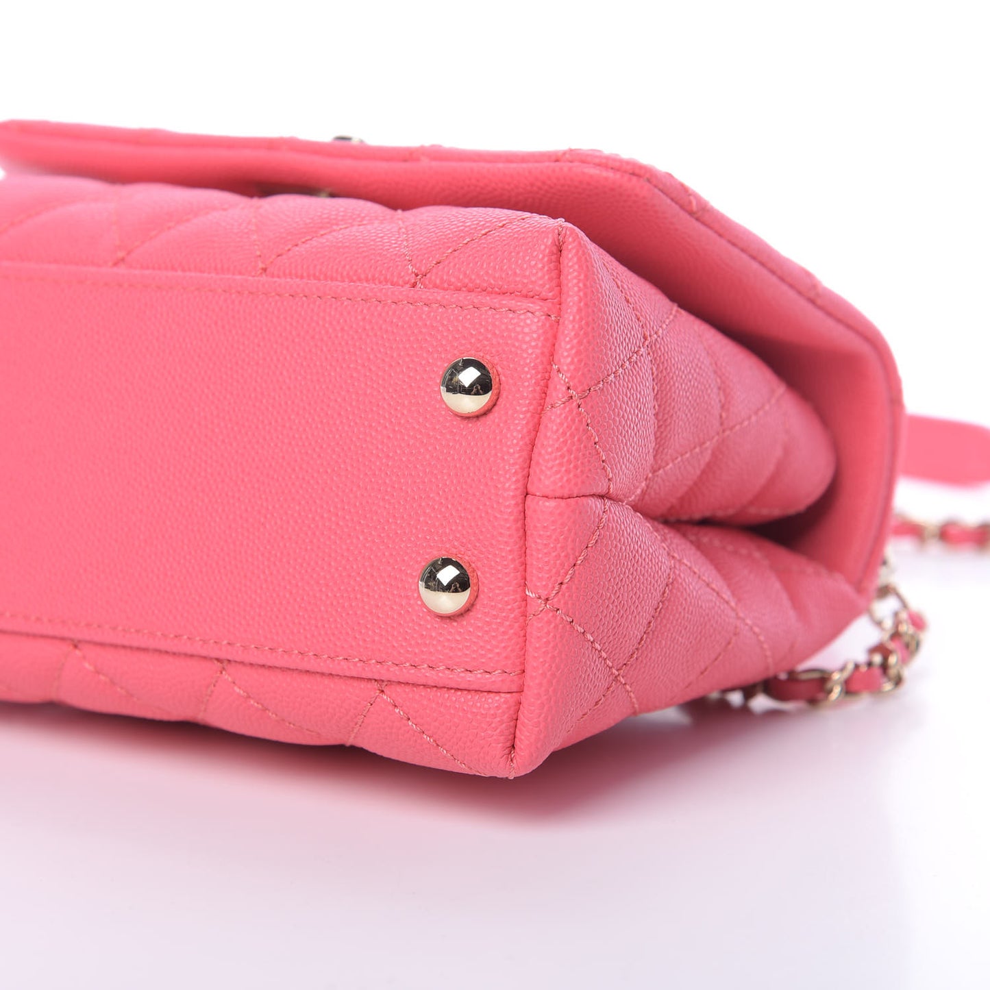 Caviar Quilted Extra Mini Coco Handle Flap Pink