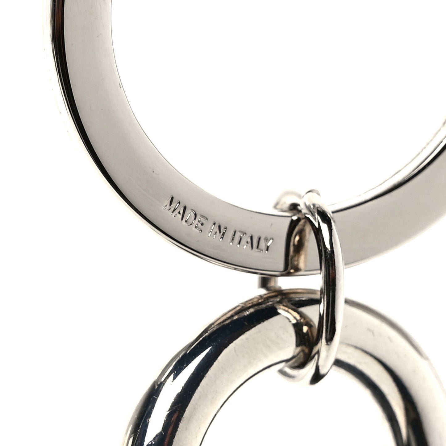 Calfskin GG Tennis Embossed GG Key Charm Black