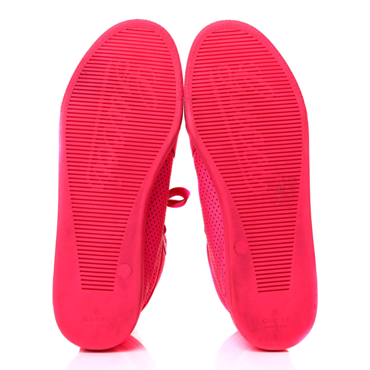 Gucci Calfskin Coda High Top Sneakers 36.5 Neon Pink 4 of 5