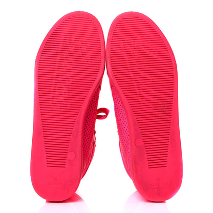 Gucci Calfskin Coda High Top Sneakers 36.5 Neon Pink 4 of 5