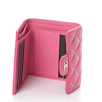 Chanel Caviar Quilted Compact Flap Wallet Pink 4 of 7
