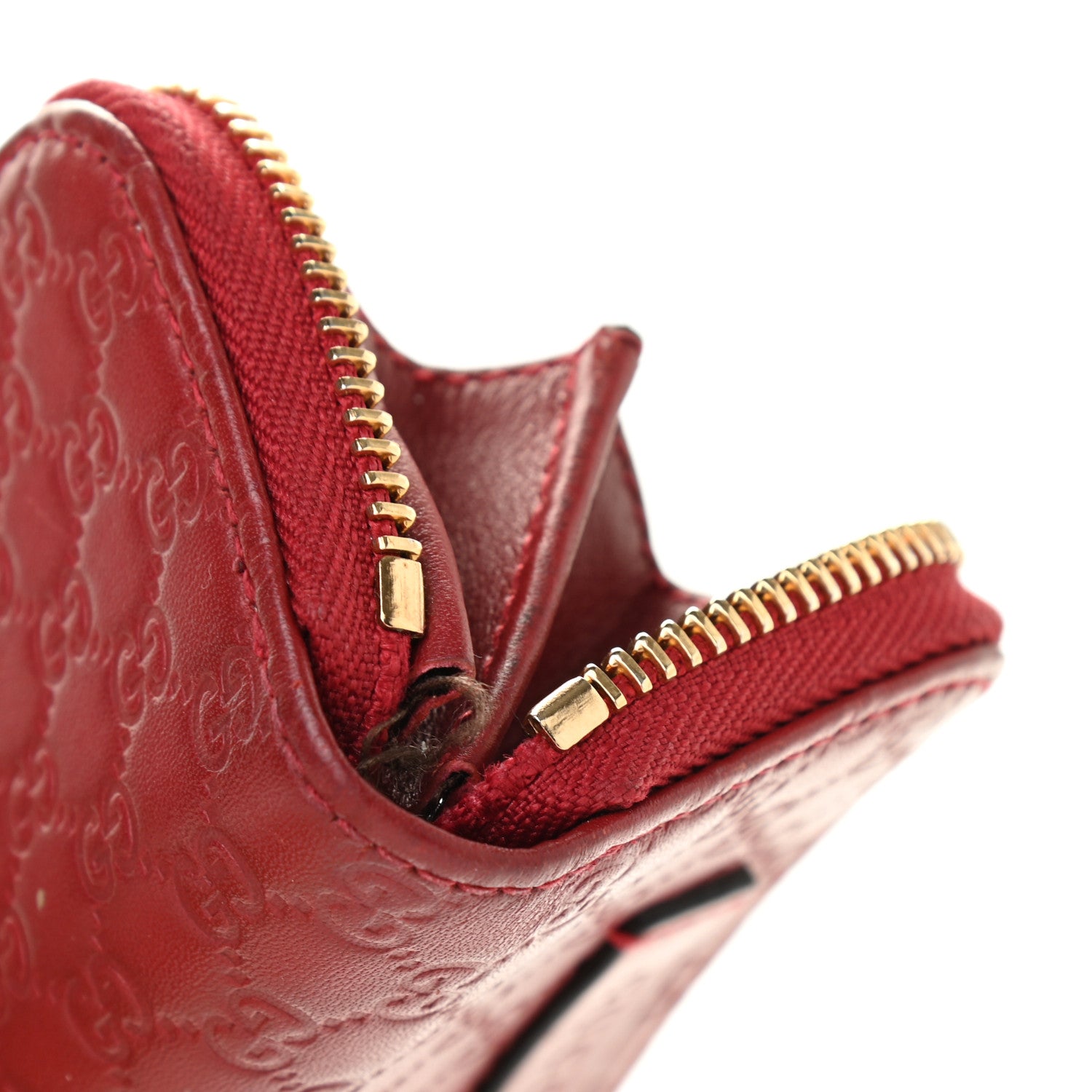 Gucci Microguccissima Zip Around Card Case Red 10 of 11