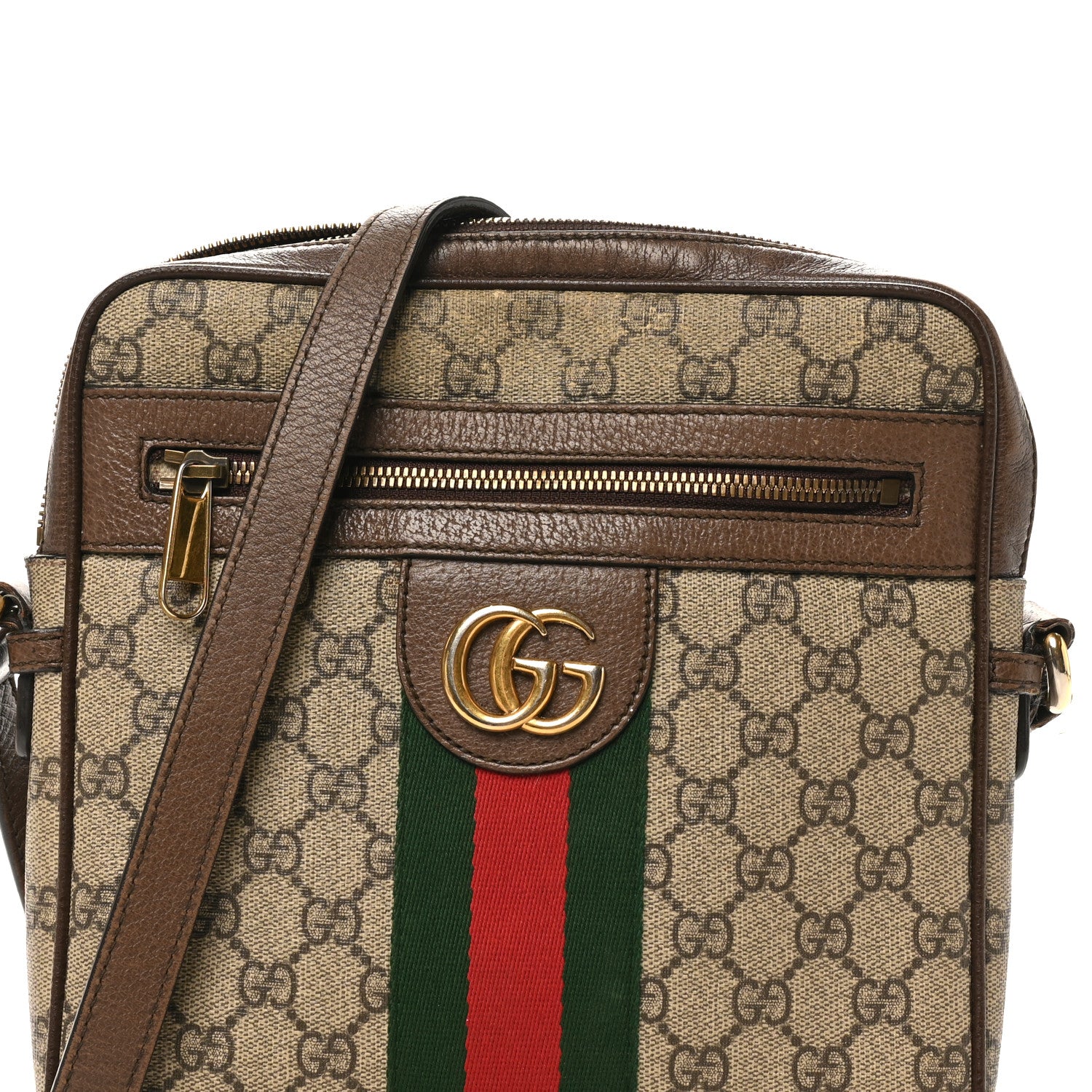 Gucci GG Supreme Monogram Web Small Ophidia Messenger Bag Brown 8 of 12