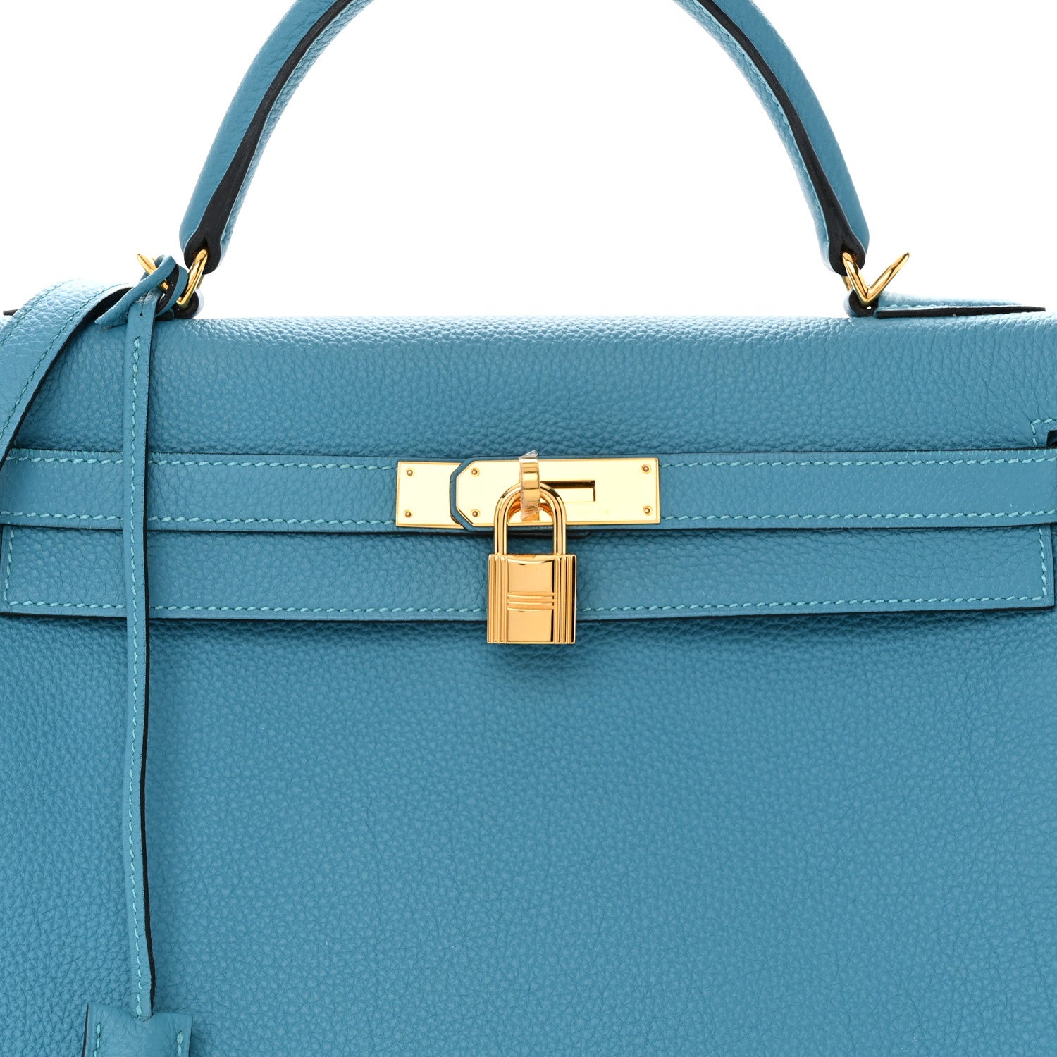 Hermes Togo Kelly Retourne 32 Turquoise 8 of 16