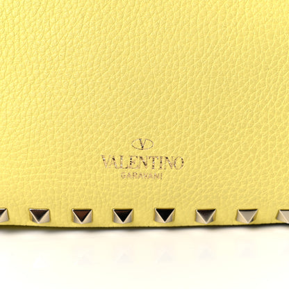 Valentino Garavani Pebbled Calfskin Mini Rockstud Tote Jonquill 12 of 14
