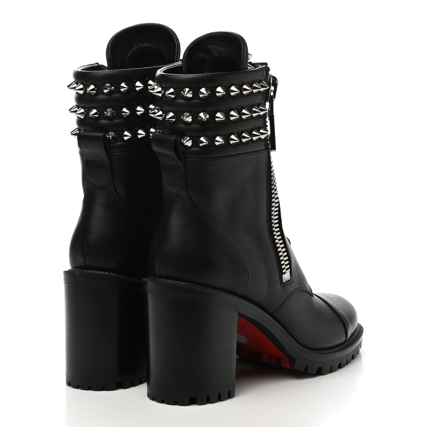 Calfskin Winter Spikes 70 Combat Boots 41 Black