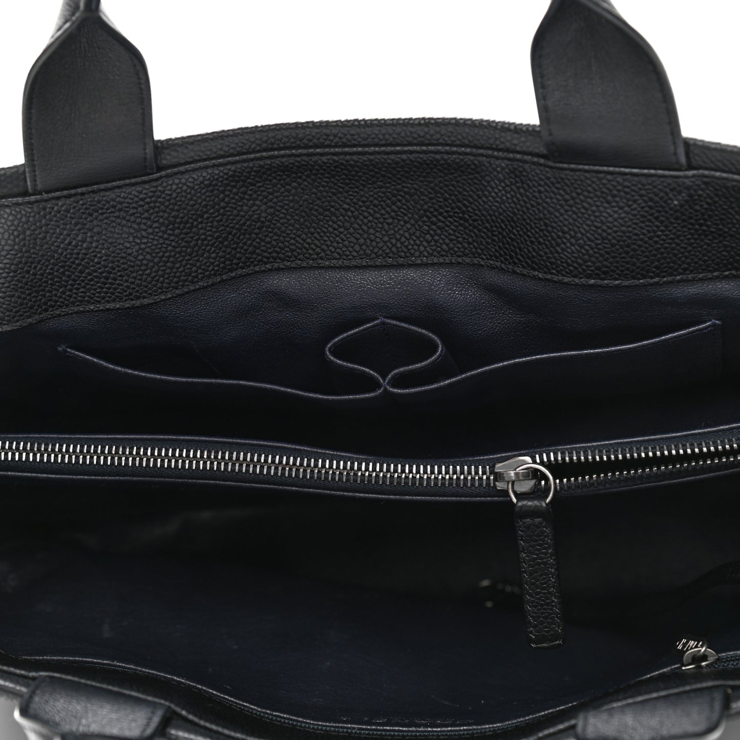 Caviar Lambskin Quilted Large Coco Break Shopping Bag Black