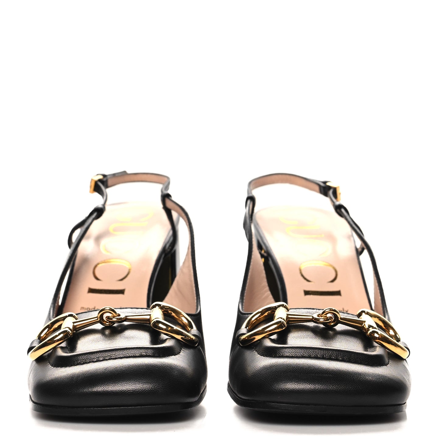 Malaga Kid Horsebit 75mm Slingback Pumps 39 Black