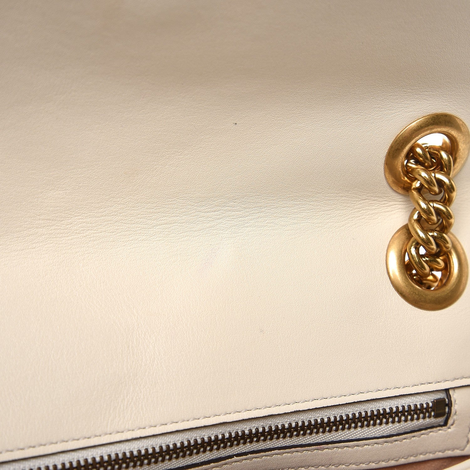 Gucci Calfskin Matelasse Small GG Marmont Shoulder Bag White 8 of 11