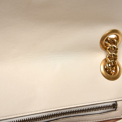 Gucci Calfskin Matelasse Small GG Marmont Shoulder Bag White 8 of 11