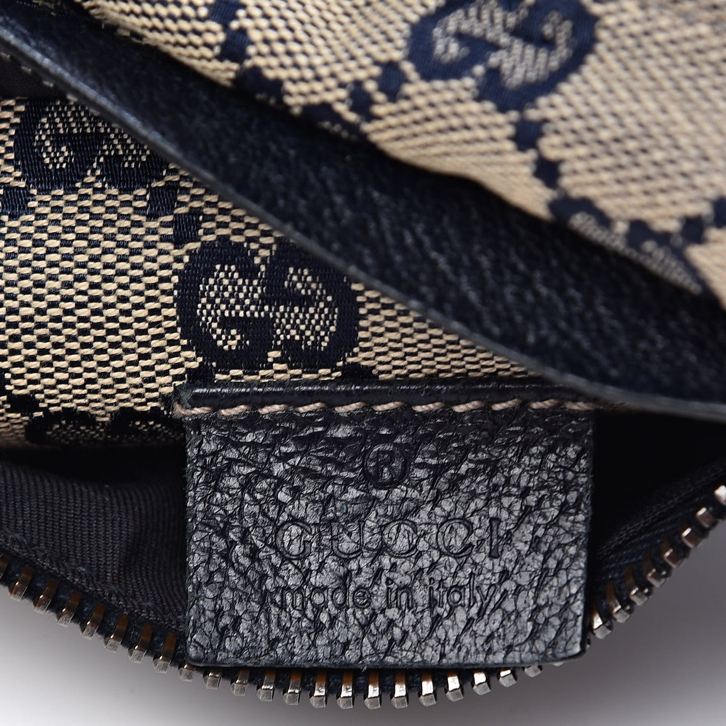 GG Monogram Web Double Pocket Belt Bag Navy