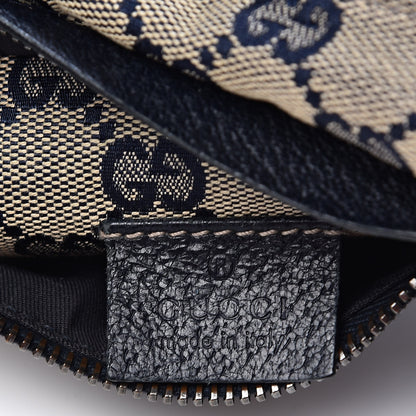 Gucci GG Monogram Web Double Pocket Belt Bag Navy 6 of 11