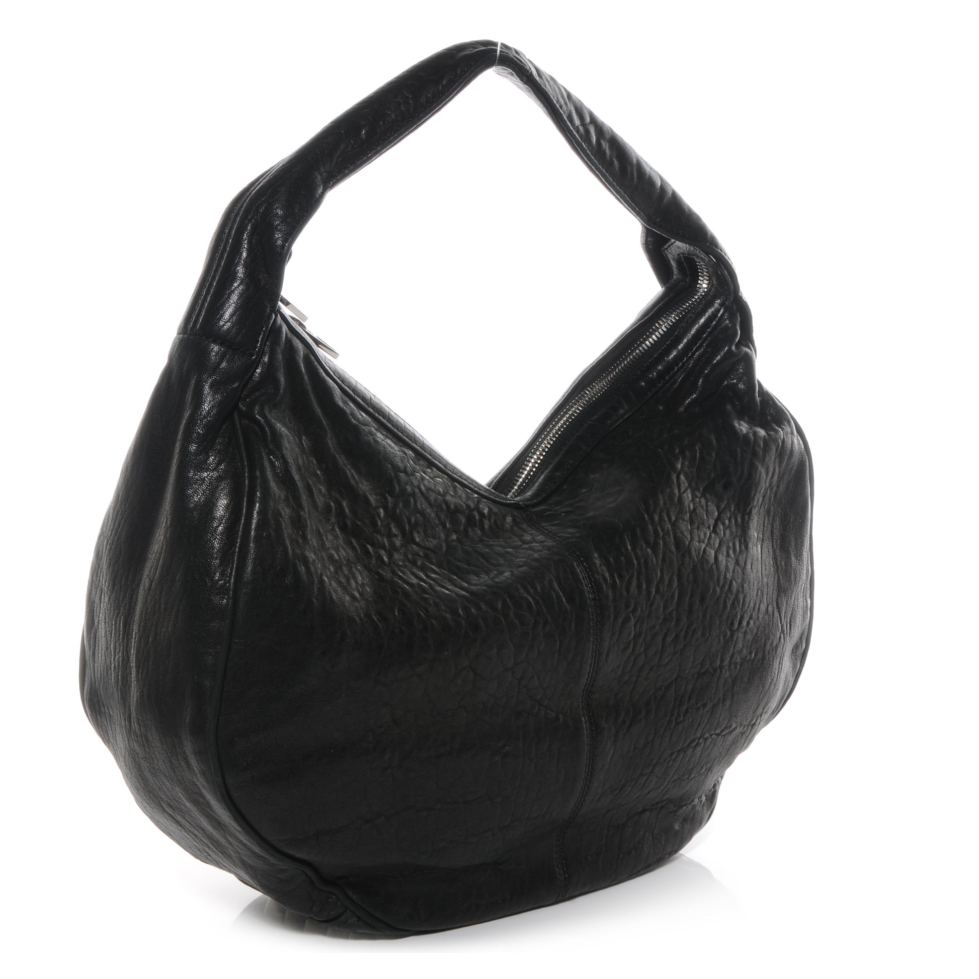 Alexander Wang Textured Lambskin Morgan Hobo Black 3 of 6