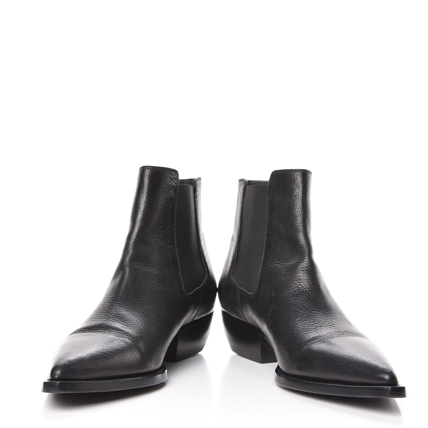 Saint Laurent Calfskin Theo 40 Ankle Boots 44.5 Black 5 of 15