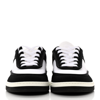 Chanel Fabric Womens Logo Sneakers 39.5 Black White 2 of 10