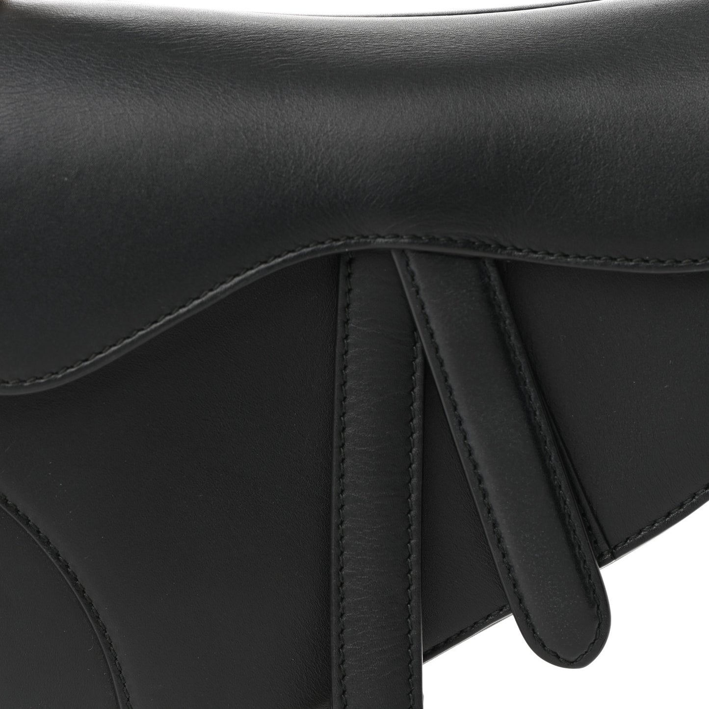 Calfskin Mini Saddle Bag Black