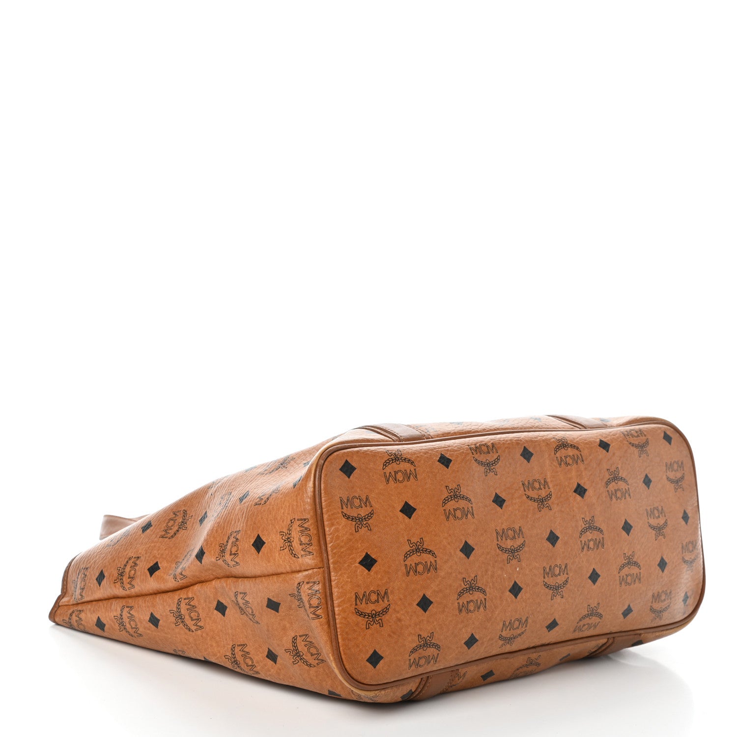 MCM Visetos Shopping Tote Cognac 4 of 10