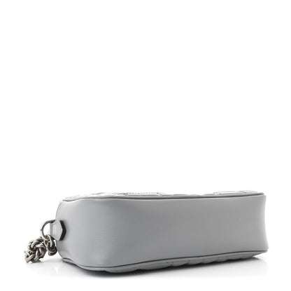 Gucci Calfskin Matelasse Aria Small GG Marmont Chain Shoulder Bag Deep Grey 4 of 11